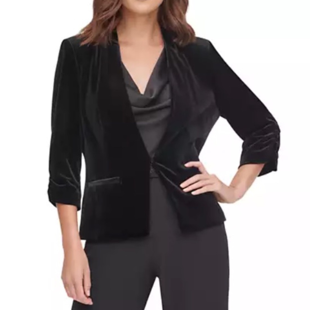 Eliza J Velvet Jacket / Blazer - Large